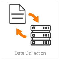 dados coleção e coletar ícone conceito vetor