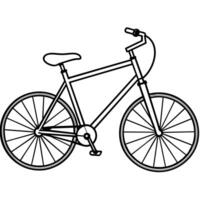bicicleta esboço ilustração digital coloração livro página linha arte desenhando vetor