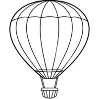 quente ar balão esboço ilustração digital coloração livro página linha arte desenhando vetor