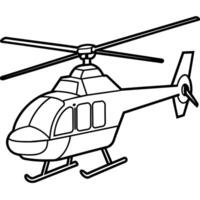 helicóptero esboço ilustração digital coloração livro página linha arte desenhando vetor