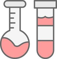 laboratório frasco linha preenchidas luz ícone vetor