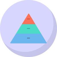 pirâmide gráficos plano bolha ícone vetor