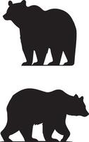 Urso silhueta em branco fundo moderno símbolo logotipo. vetor