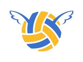 alado voleibol logotipo Projeto vetor