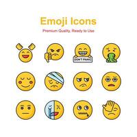 fofa emoji expressões, emoticons ícones conjunto vetor