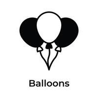 hélio balões projeto, balões para aniversário e festa, vôo balões com corda, festa decorações vetor