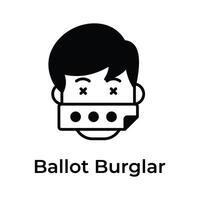 votação ladrão, votação assaltante ícone Projeto pronto para usar vetor