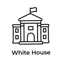 pegue isto lindo ícone do branco casa, Unidos estados Presidente casa vetor