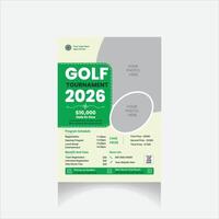 golfe torneio propaganda folheto vetor