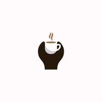 copo café combinar com chave inglesa logotipo projeto, relaxar mecânico logotipo conceito vetor