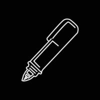 caneta marcador linha arte ícone logotipo Projeto modelo , marcador mínimo logotipo Projeto vetor