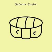 salmão Sushi ilustração vetor