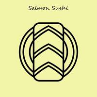 salmão Sushi ilustração vetor