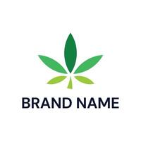 cannabis ou maconha folha logotipo vetor