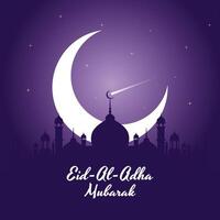 eid al adha Mubarak social meios de comunicação postar lindo islâmico fundo vetor