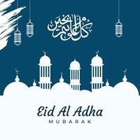 eid al adha Mubarak social meios de comunicação postar lindo islâmico fundo vetor