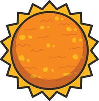 ilustração do ícone do sol vetor