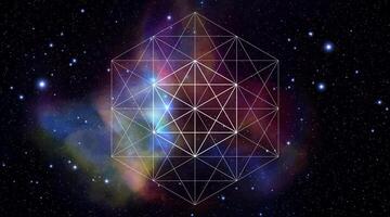 místico sagrado geometria símbolo. espiritualidade, harmonia vetor