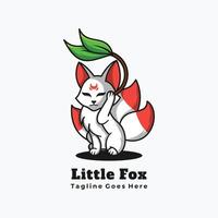 Raposa personagem mascote logotipo Projeto ilustração vetor