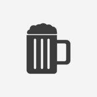 Cerveja caneca ícone. bebida, álcool, vidro do Cerveja símbolo vetor
