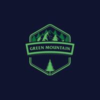 logotipo da aventura na montanha vetor