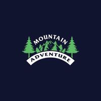 logotipo da aventura na montanha vetor