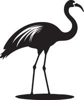 flamingo silhueta ilustração branco fundo vetor