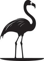 flamingo silhueta ilustração branco fundo vetor