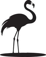 flamingo silhueta ilustração branco fundo vetor