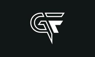 inicial carta gf logotipo Projeto. gf logotipo Projeto. criativo e moderno gf logotipo. pró vetor