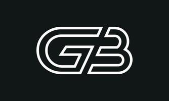inicial carta gb logotipo Projeto. gb logotipo Projeto. criativo e moderno gb logotipo. pró vetor
