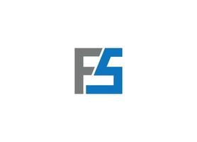fs minimalista moderno logotipo Projeto ícone modelo vetor
