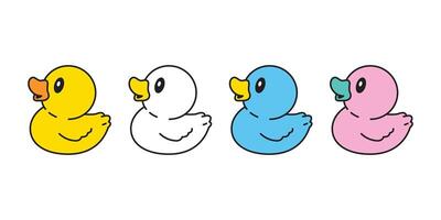 Pato ícone borracha Pato logotipo banheiro chuveiro pássaro frango desenho animado personagem símbolo rabisco ilustração Projeto vetor
