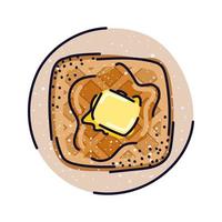 ilustração quadrada de waffle vetor