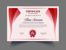 profissional certificado do apreciação modelo Projeto amostra, elegante azul, ouro, jardim diploma certificado limpar \ limpo moderno certificado. certificado fronteira modelo com luxo ilustração vetor