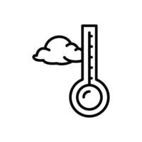 design de ícone de linha de termômetro vetor