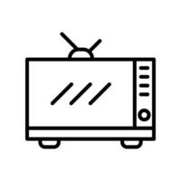 televisão linha ícone Projeto vetor