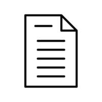 design de ícone de linha de documento vetor