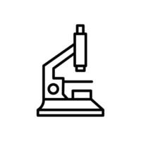 design de ícone de linha de microscópio vetor