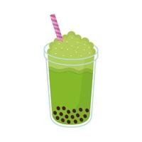 chá de bolhas com uma cor verde e bolhas vetor