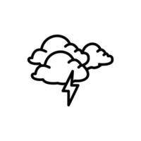 design de ícone de linha de tempestade vetor