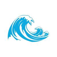 azul mar ondas ícone em uma branco fundo. ilustração Projeto. vetor