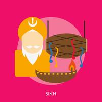 projeto de ilustração conceitual sikh vetor