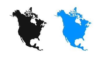 norte América continente. norte América mapa. norte América forma vetor