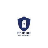 privacidade logotipo Projeto vetor