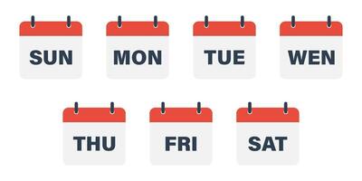 calendário dias semana ícone símbolo vetor