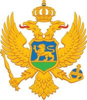 casaco do braços do Montenegro vetor