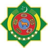 nacional emblema do Turquemenistão vetor