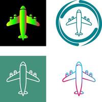 design de ícone de avião voando vetor