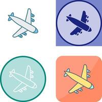 design de ícone de avião de pouso vetor